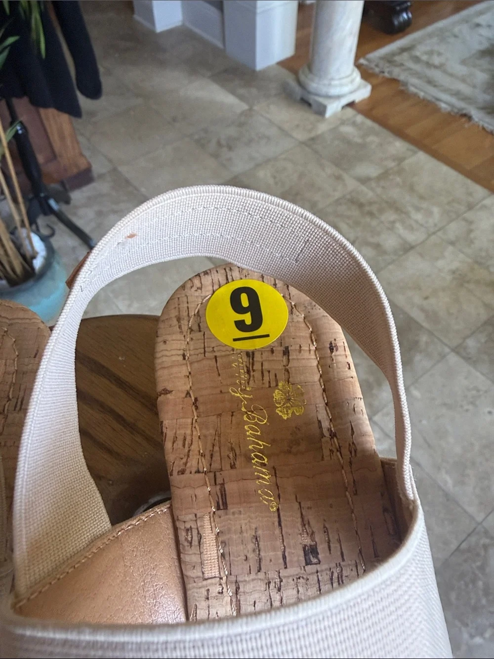 TONMY BAHAMA ladies slip on wedge sandal NWOT size 9